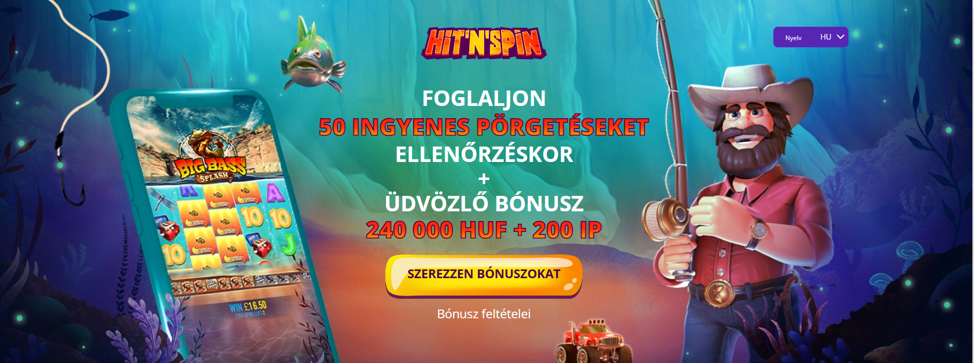 HitnSpin Casino 50 Free Spins No Deposit Bonus
