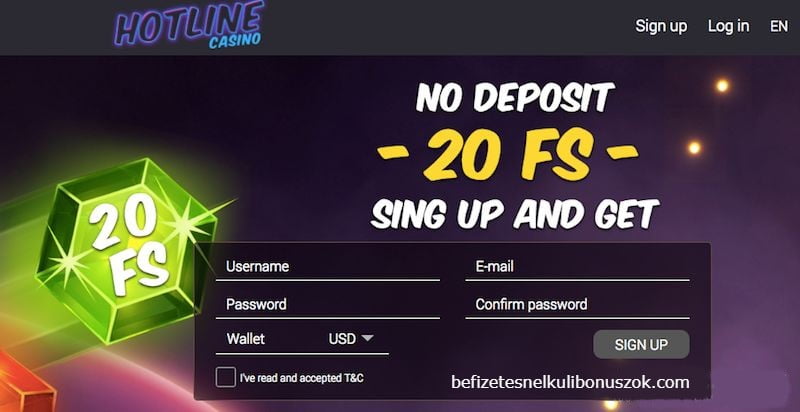 Hotline Casino befizetés nélküli ingyenes pörgetés