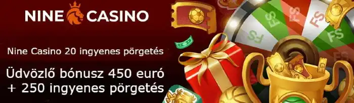 Nine Casino 20 ingyenes pörgetés bónusz