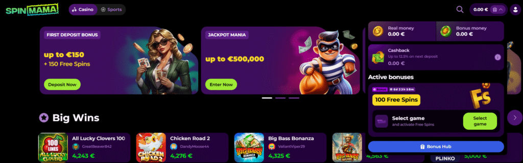Spinmama casino 50 ingyenes pörgetés befizetés nélkül